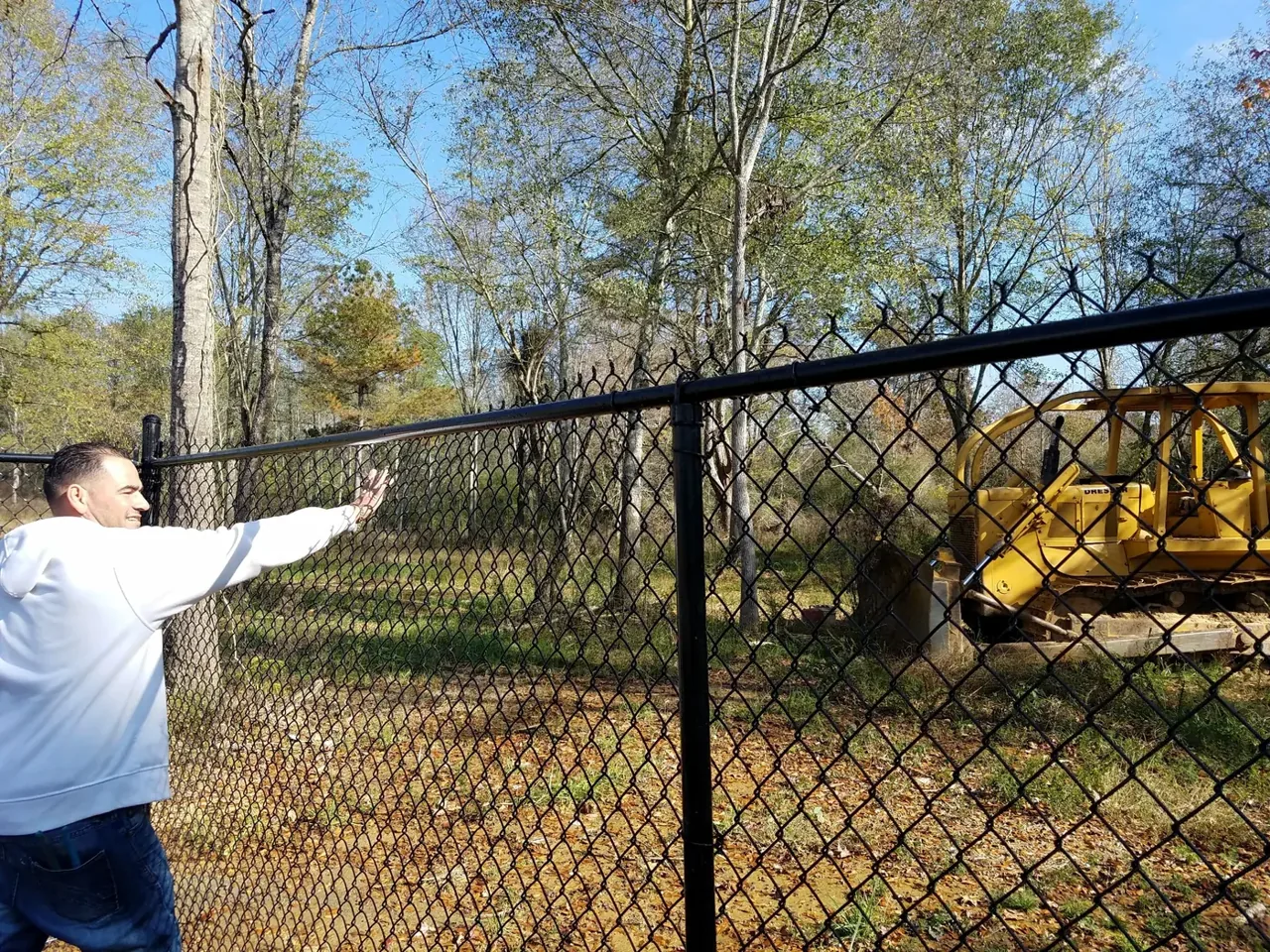6-foot black chain-link fence installation in Sardis City Alabama
