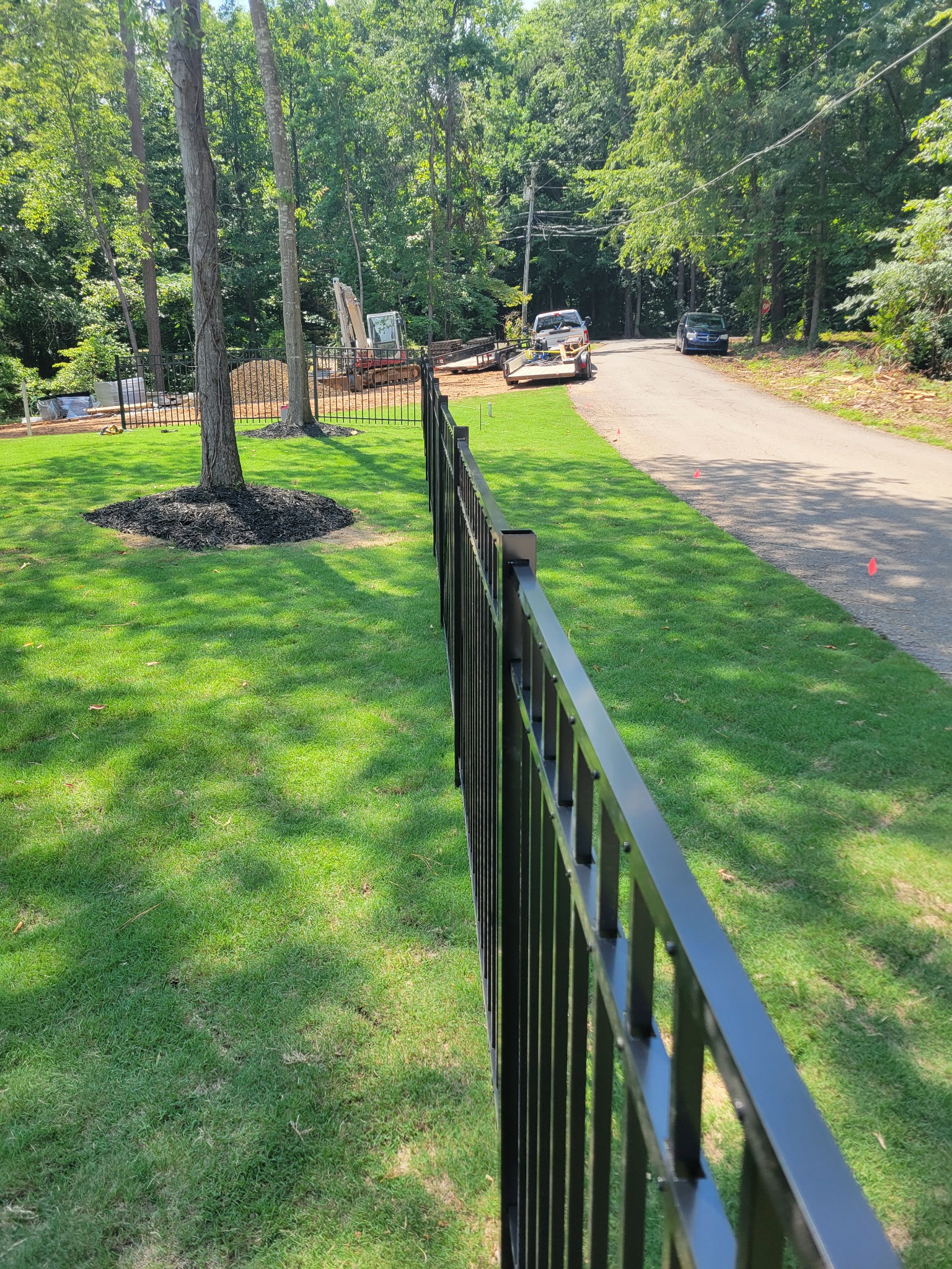 Aluminum fence installation in Guntersville, Alabama installed by Hooks Fence Company