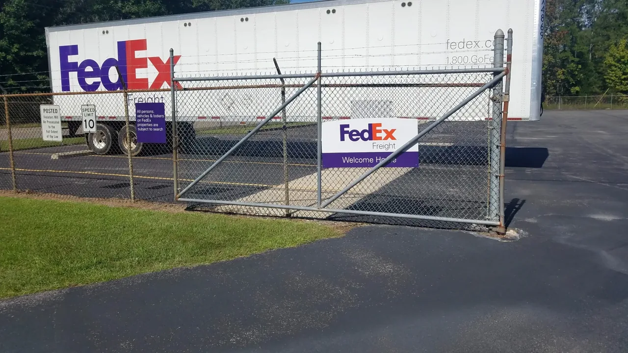 Commercial chain-link gate project near Oxford Alabama by Hooks Fence Company