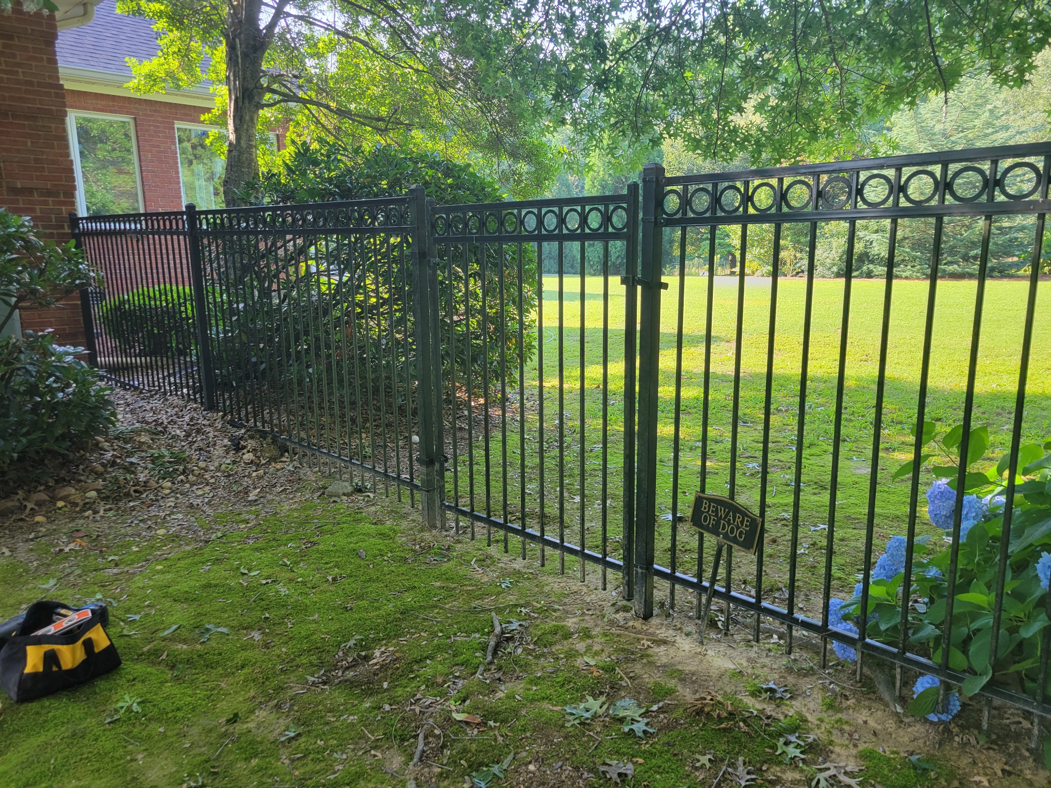 Decorative ornamental steel fencing in Boaz, Alabama installed by Hooks Fence Company
